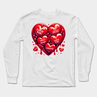 Valentine's Day Hearts Long Sleeve T-Shirt